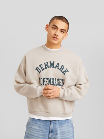 Bershka Sweatshirt in Beige: predná strana