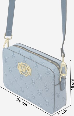 U.S. POLO ASSN. Schoudertas 'Hampton Horiz' in Blauw