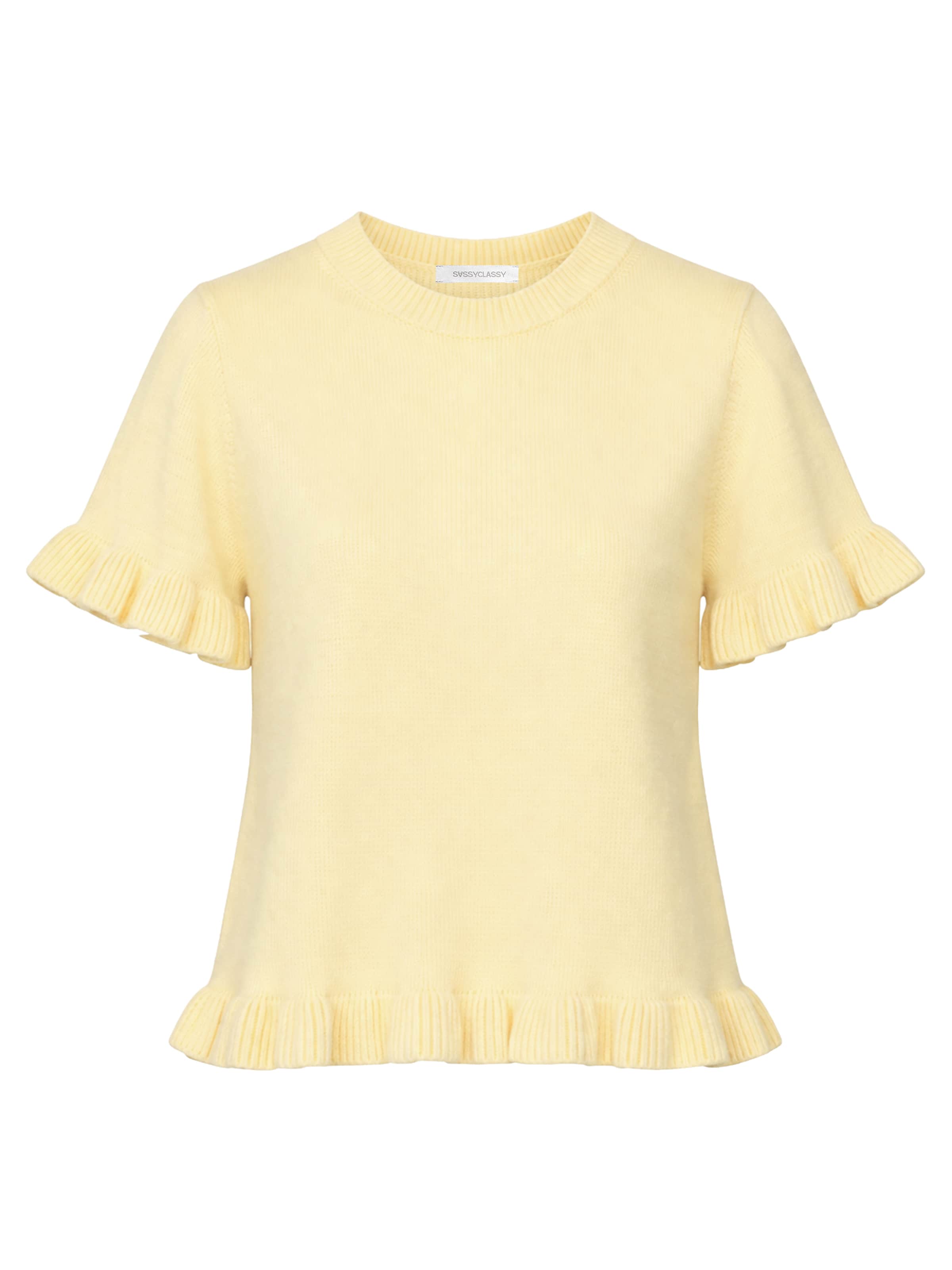 SASSYCLASSY Pullover‌‌ in Gelb: Vorderseite