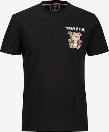19V69 ITALIA T-Shirt 'Rafael Italian Teddy' in Schwarz: Vorderseite