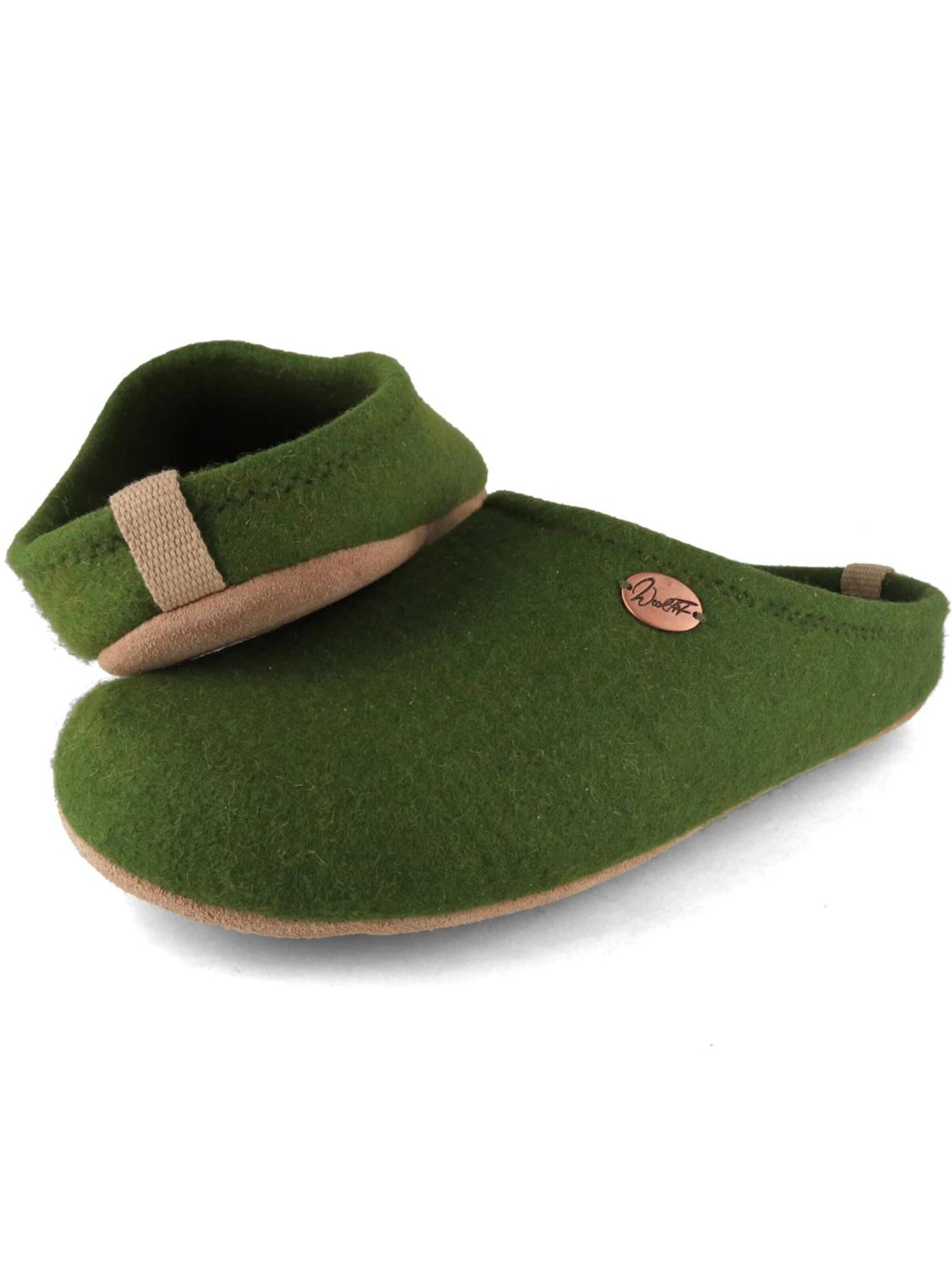 WoolFit Hausschuh 'BareFoot'‌‌‌‌‌‌‌ in Grün