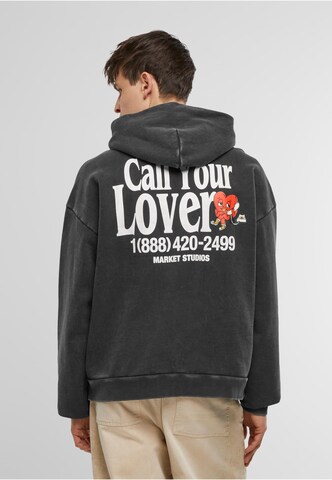 MARKET Sweatshirt 'Call My Lover' in Zwart: voorkant