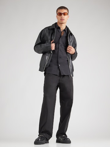 GUESS Regular fit Button Up Shirt 'SUNSET TECH' in Black