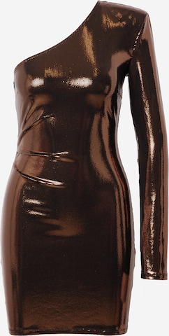 PATRIZIA PEPE - Vestido de noche en marrón: frente