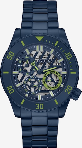 GUESS Analoog horloge ' AXLE ' in Blauw