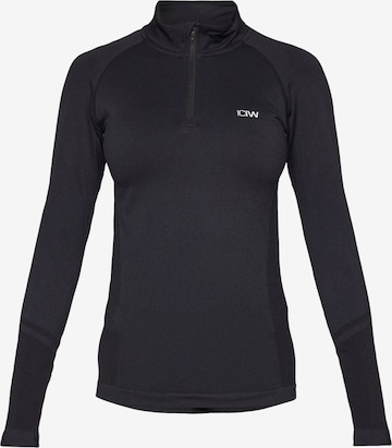 juoda ICANIWILL Sportiniai marškinėliai 'Define Seamless': priekis