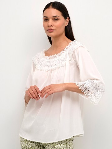 Cream - Blusa 'Bea' en blanco: frente