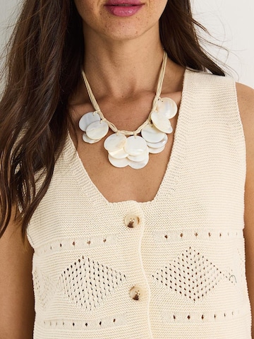 Cardigan Bianco Lucci en beige