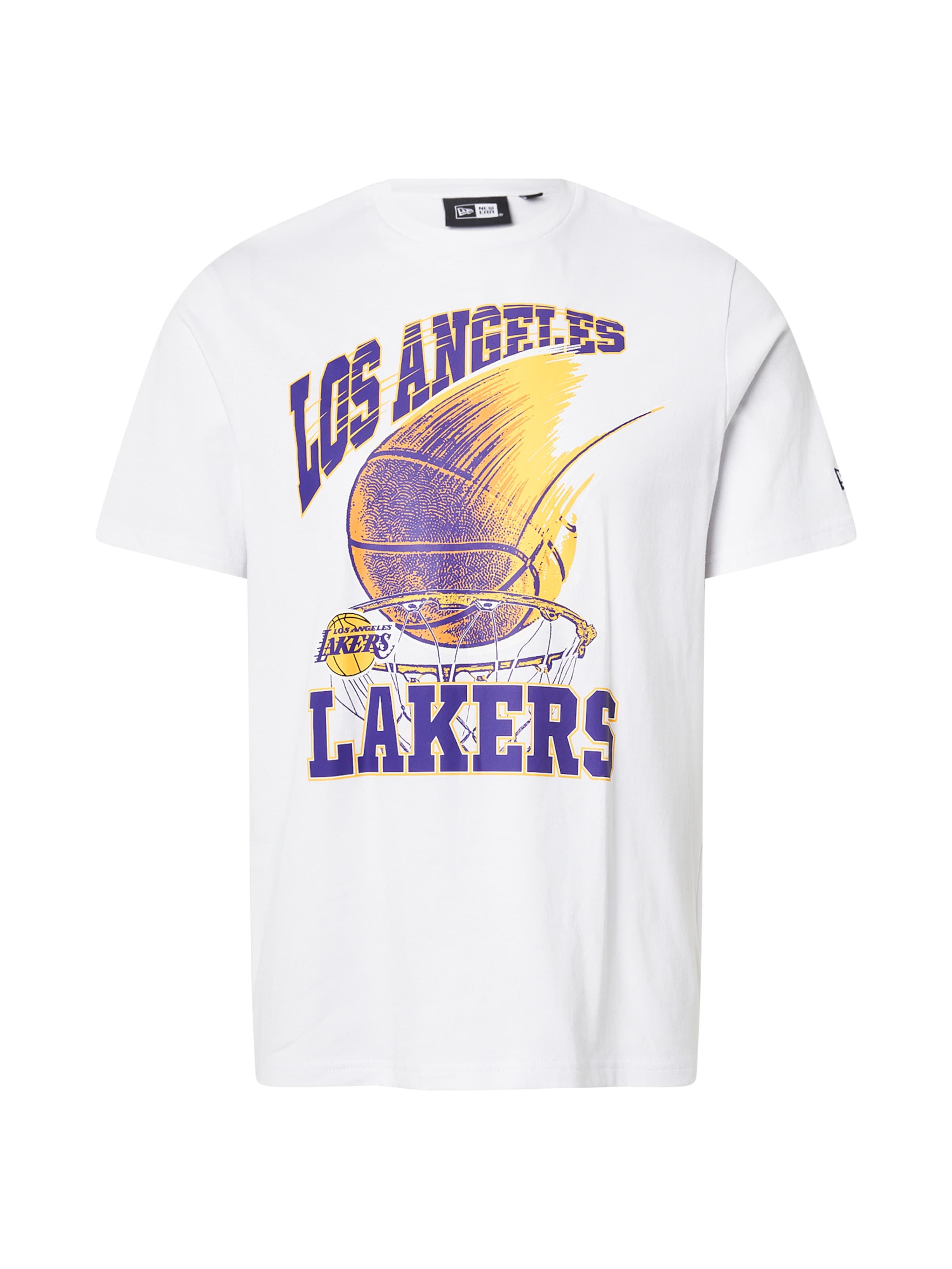 NEW ERA T-shirt 'NBA LOSLAK' i gul / lila / vit, Produktvy