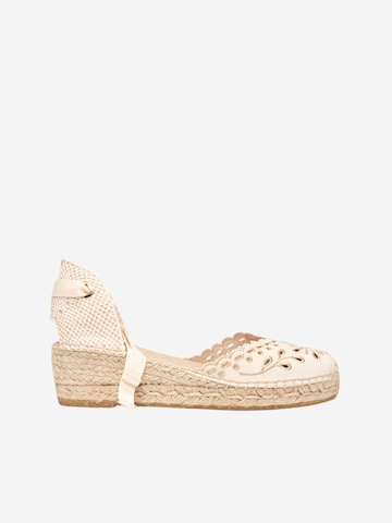 Alhamas Sandal 'Alpargata Cuña 5 cm' in Beige: front