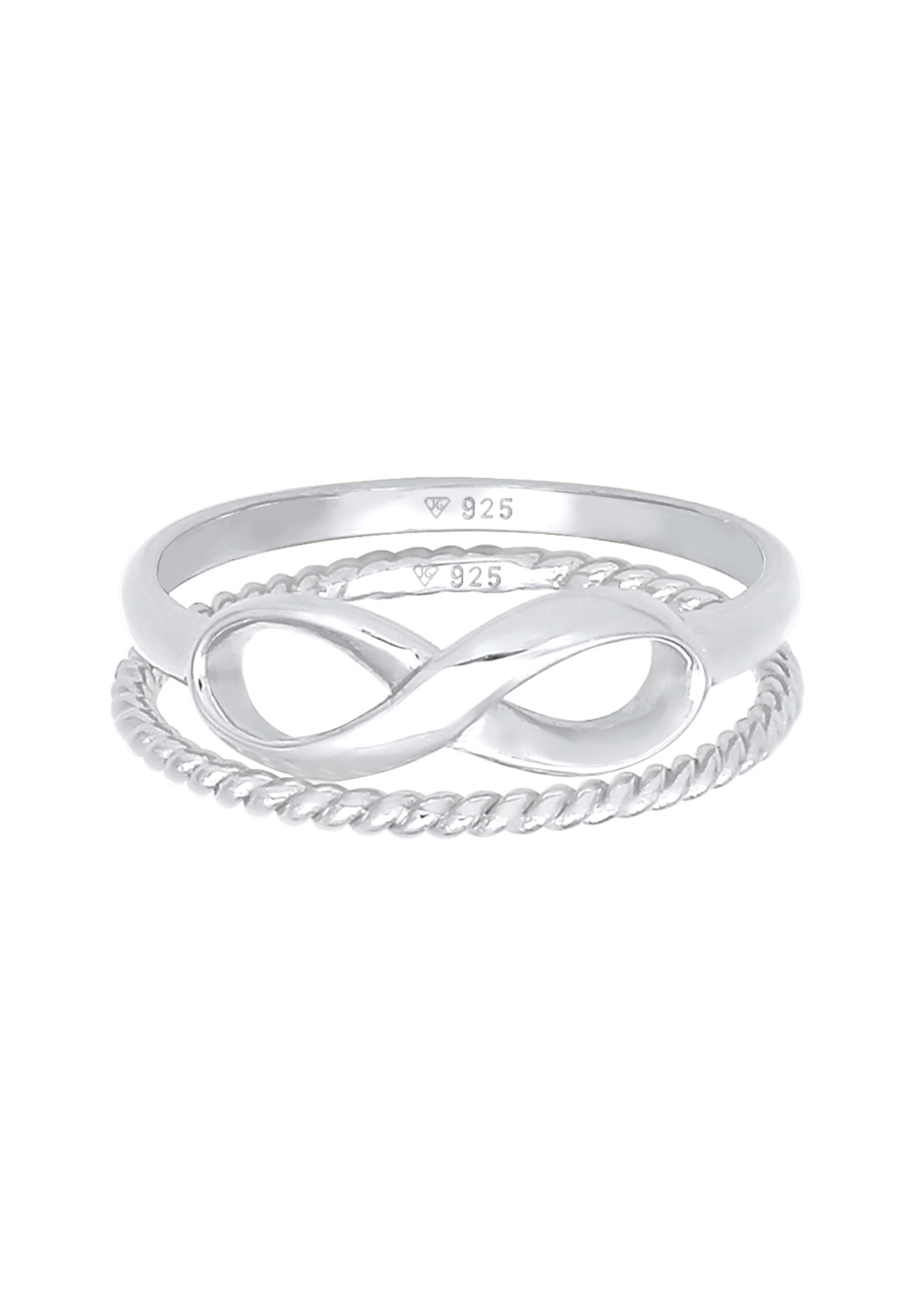 ELLI Ring Infinity, Twisted in Silber