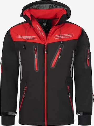 Rock Creek Outdoorjacke in Schwarz: Vorderseite