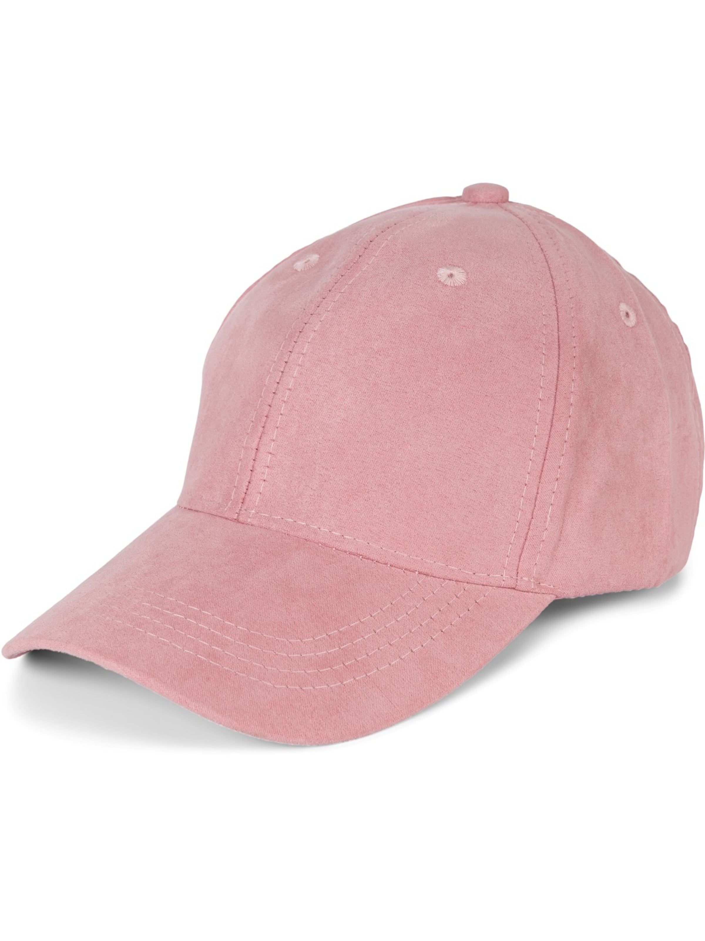 styleBREAKER Cap 'Cap in Wildleder Optik'‌ in Pink: Vorderseite
