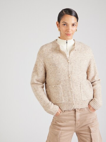 VERO MODA Knit cardigan 'CONTIGO' in Grey: front