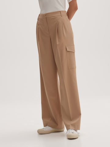 OPUS - Pierna ancha Pantalón cargo 'Melpa' en beige: frente