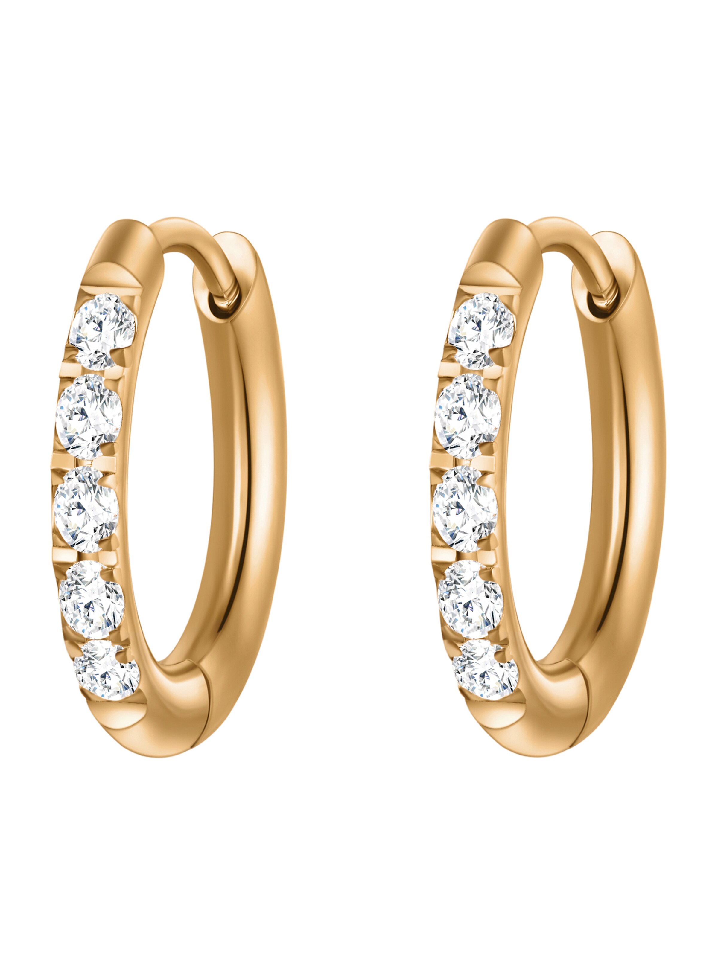 day berlin Earrings 'Stone' in Gold: front