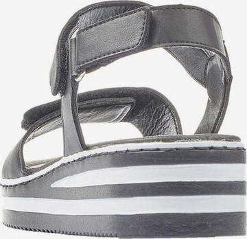 Rieker Strap Sandals in Black