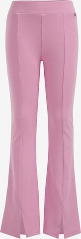 WE Fashion Laienev Püksid, värv roosa: eest vaates