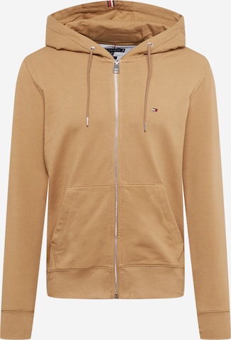 TOMMY HILFIGER Sweat jacket in Brown: front