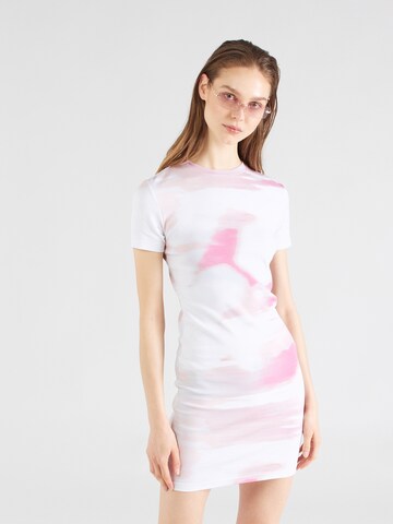 Calvin Klein Jeans Jurk in Wit: voorkant