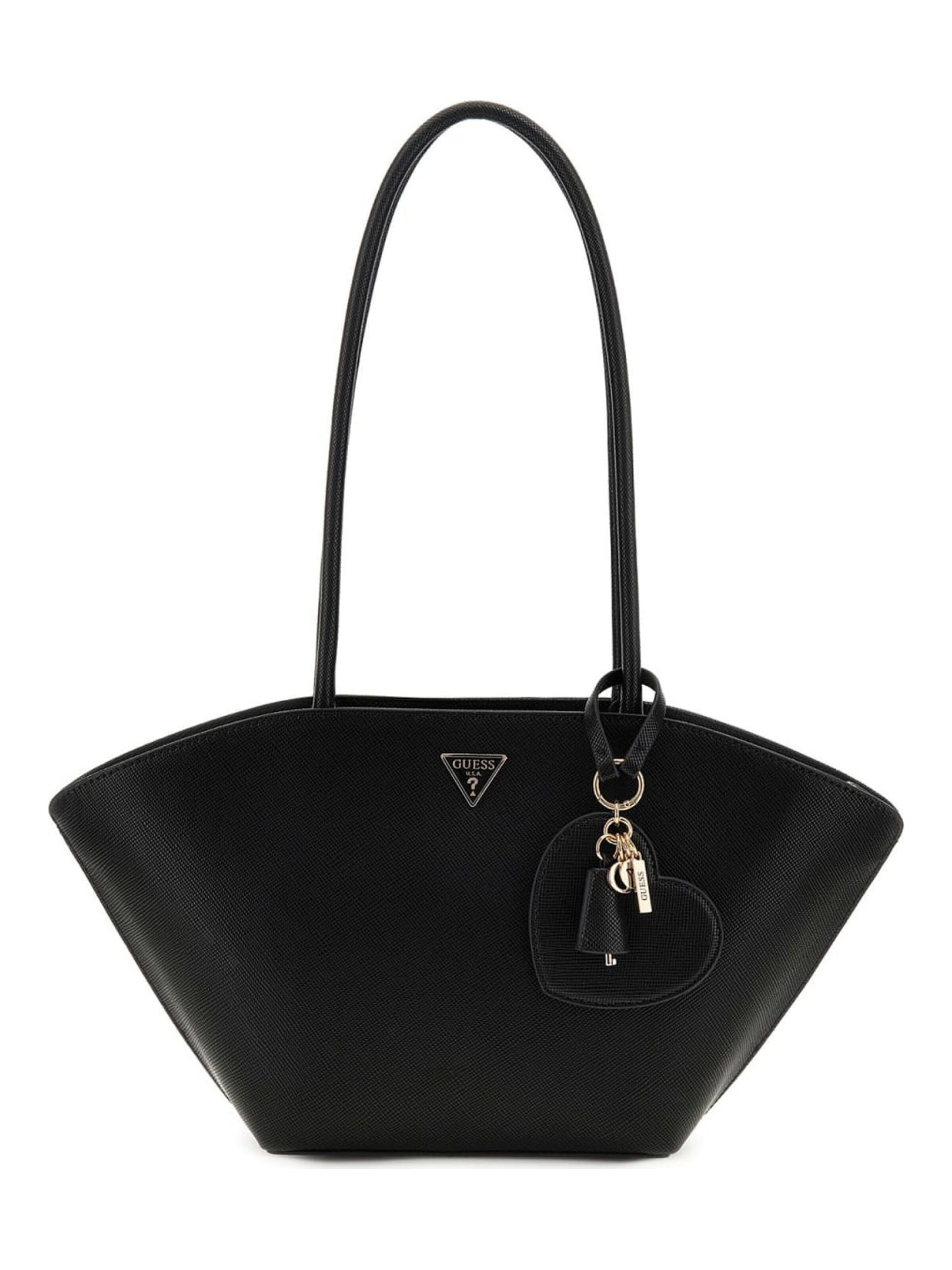 Borsa a spalla 'Bolena' di GUESS in nero: frontale