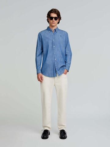 Scalpers Regular fit Button Up Shirt 'Alpha' in Blue