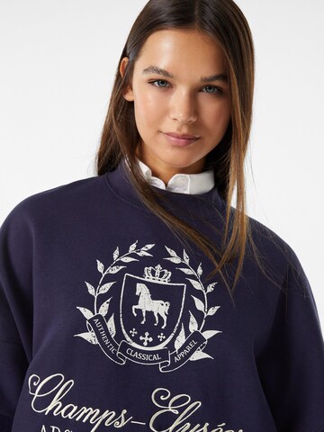 Sweat-shirt Bershka en bleu