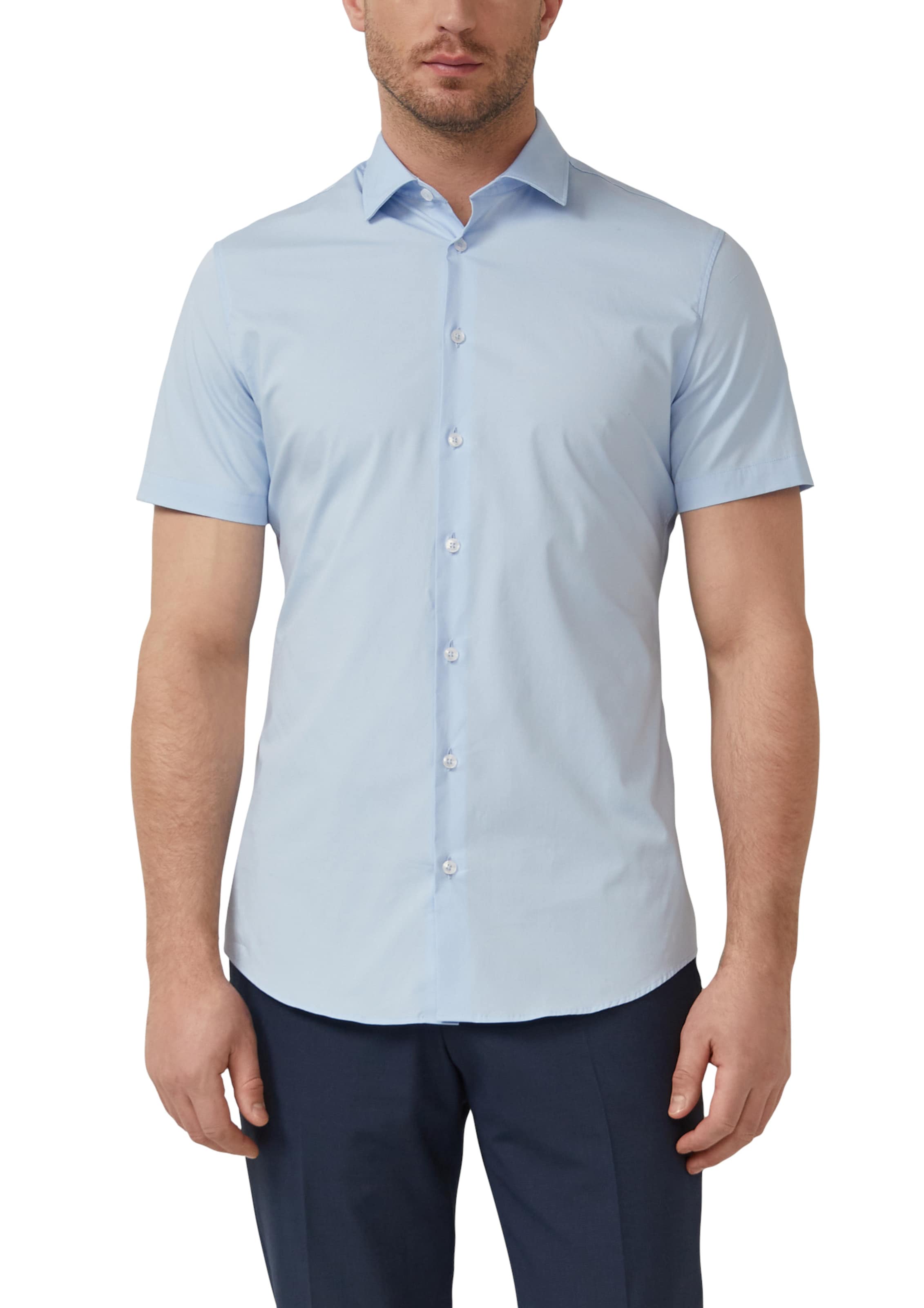 s.Oliver Regular fit Button Up Shirt in Blue