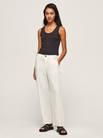Pepe Jeans Loosefit Hose 'Cailin' in Weiß