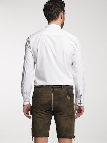 SPIETH & WENSKY Slim Fit Trachtenhemd 'TG-Ditfurt' in Weiß