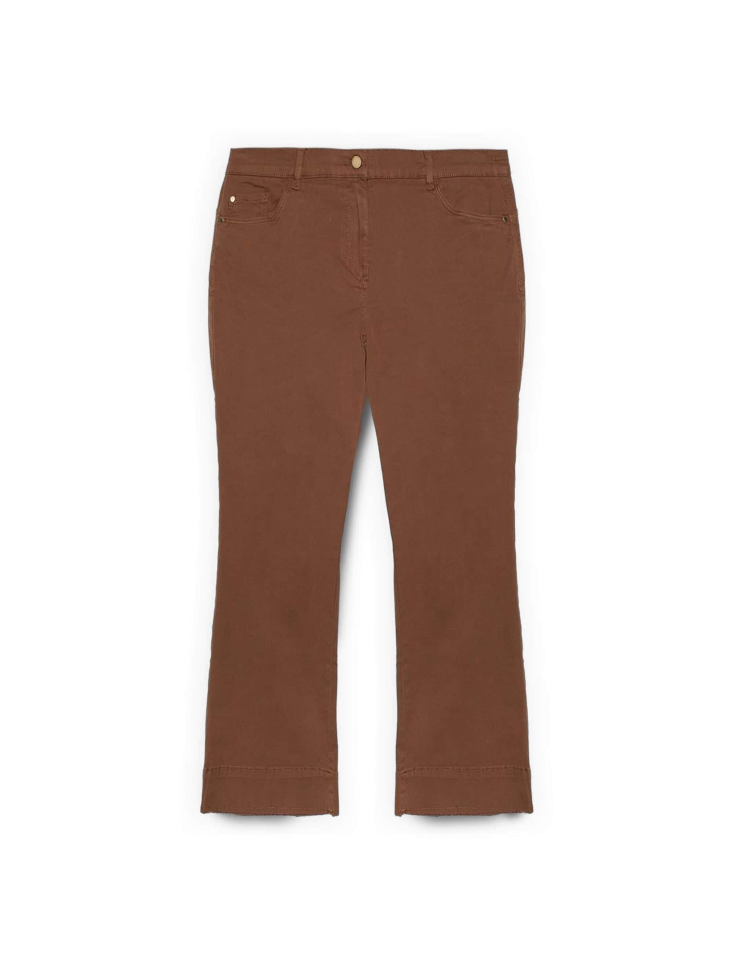 Fiorella Rubino Flared Broek in Bruin: voorkant