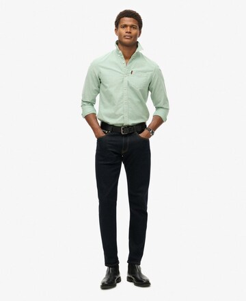 Superdry Regular fit Button Up Shirt in Green: front