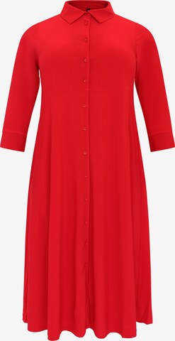 Yoek Shirt Dress 'Dolce' in Red: front