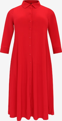 YOEK Shirt dress 'Dolce' in Red: front
