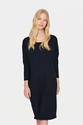 SAINT TROPEZ - Vestido de malha 'Mila' em preto: frente