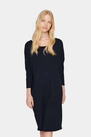 SAINT TROPEZ Knit dress 'Mila' in Black: front