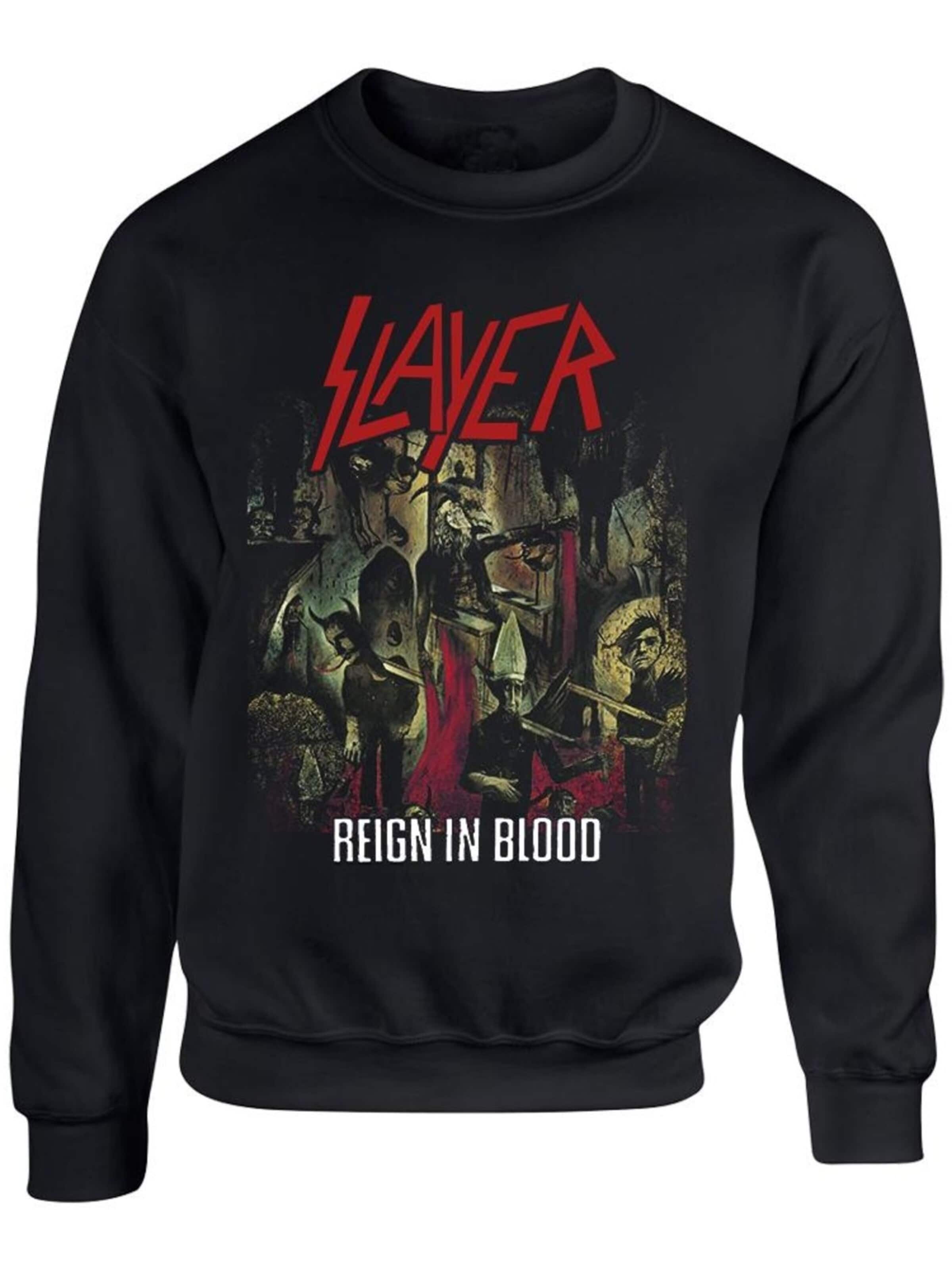 Slayer Bluzka sportowa 'Slayer Reign in Blood' w kolorze czarny: przód