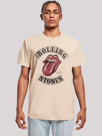 T-Shirt 'The Rolling Stones Tour '78' F4NT4STIC en beige : devant