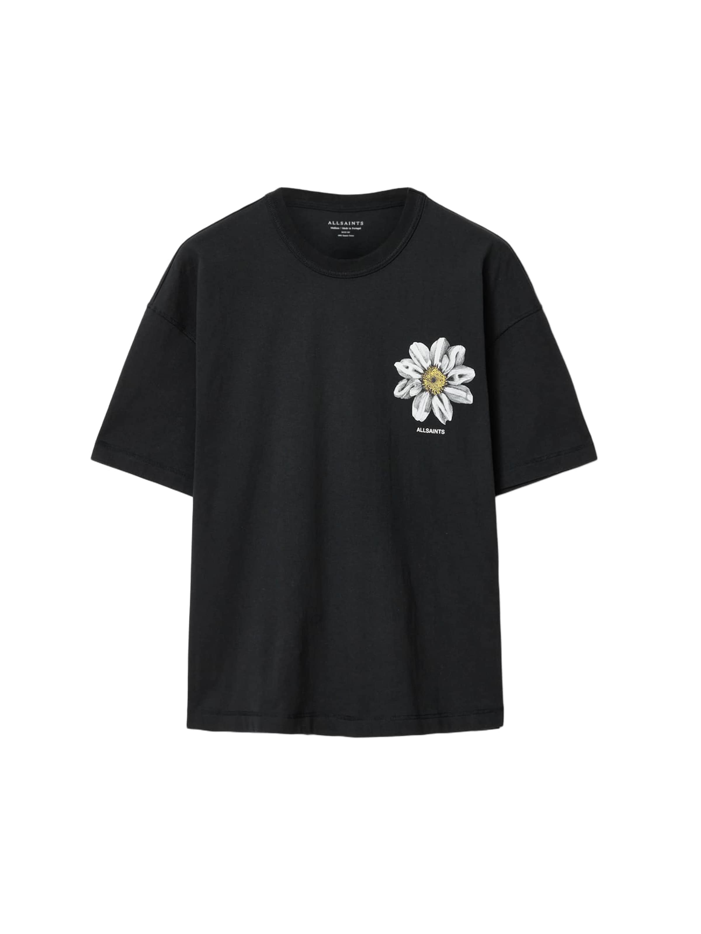 juoda AllSaints Marškinėliai 'PETALS': priekis