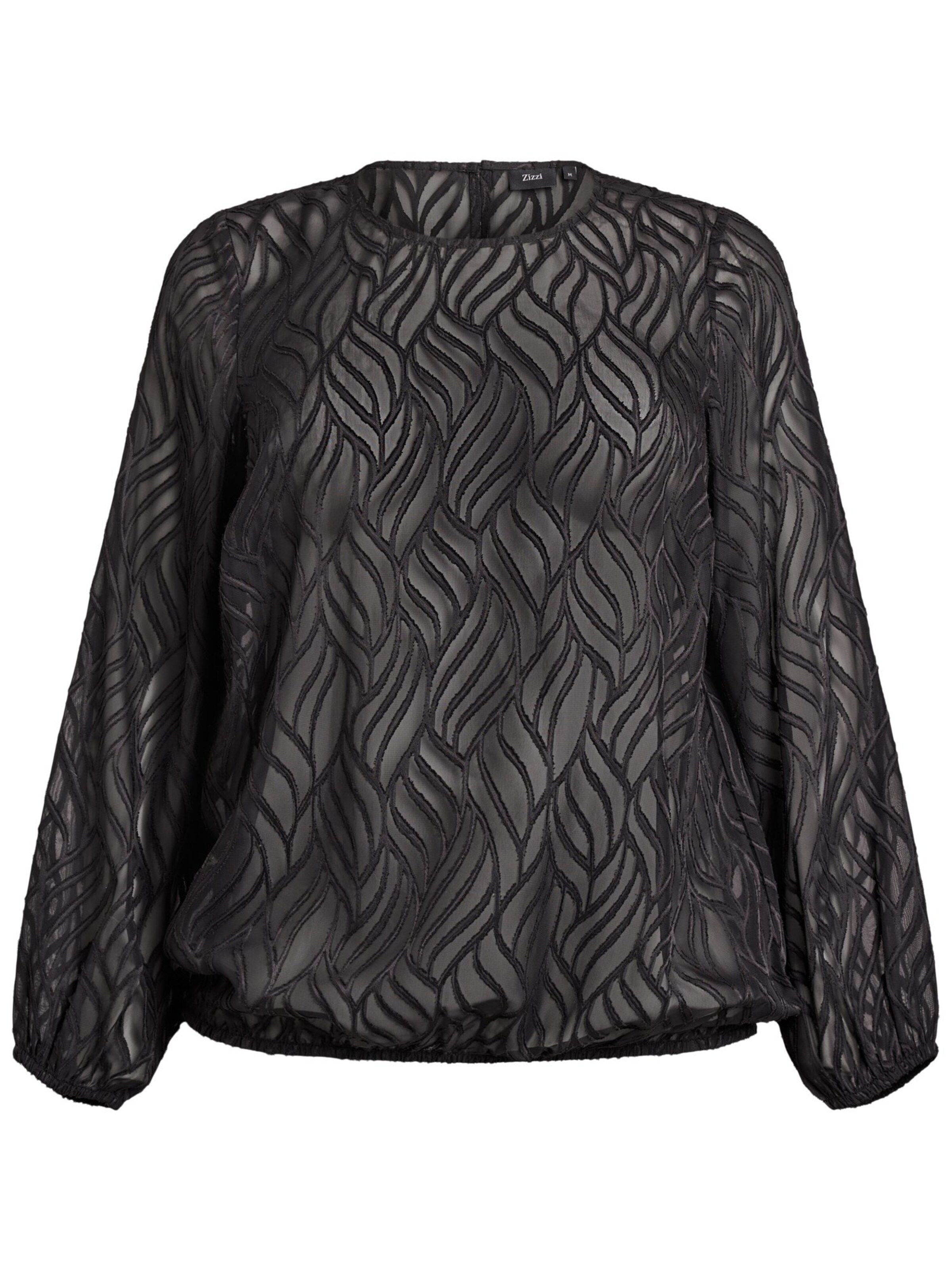 Zizzi Блузка 'Emie' в Черный: спереди