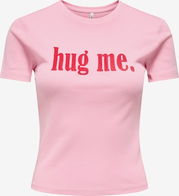 ONLY Μπλουζάκι 'ONLKIRA' σε ροζ: μπροστά