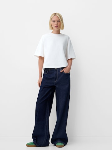 Bershka Wide Leg Jeans i blå