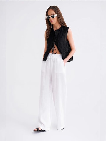 MixRay Wide leg Broek in Wit