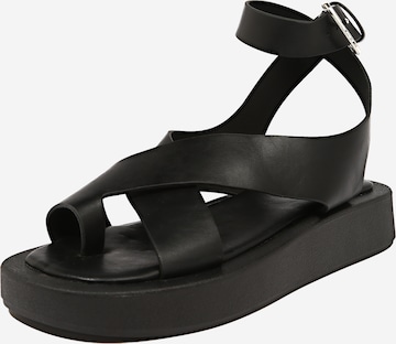rubi T-Bar Sandals 'SADIE' in Black: front