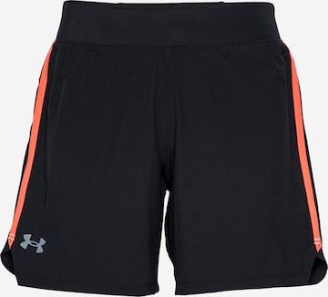 Pantaloni sport 'SpeedPocket' de la UNDER ARMOUR pe negru: față