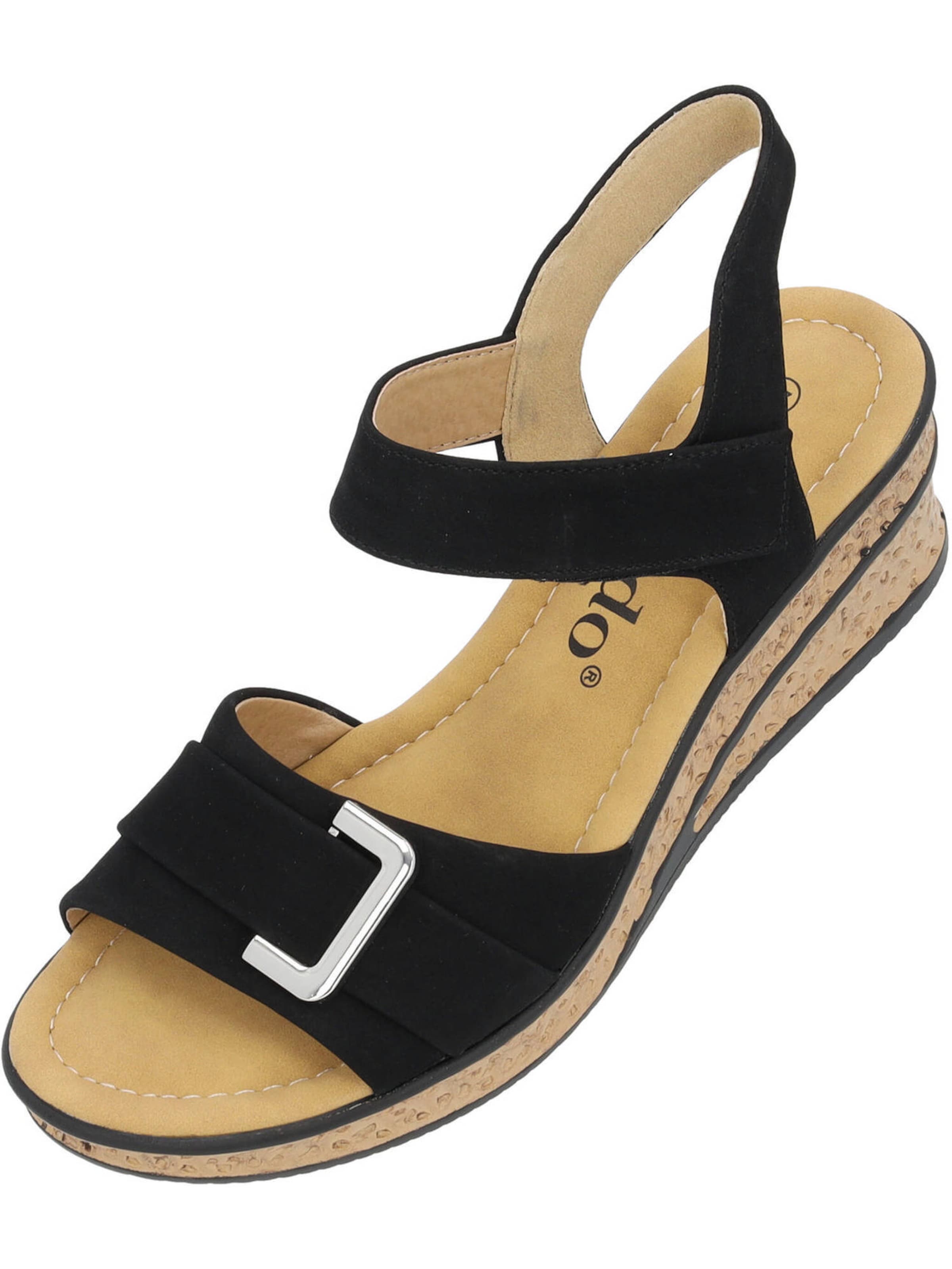 Palado Sandály 'Vemlu' – černá: přední strana