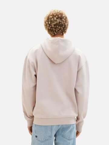 TOM TAILOR Zip-Up Hoodie in Beige