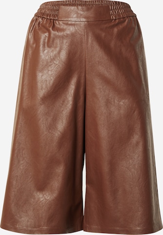 Wide Leg Pantalon Sisley en marron : devant