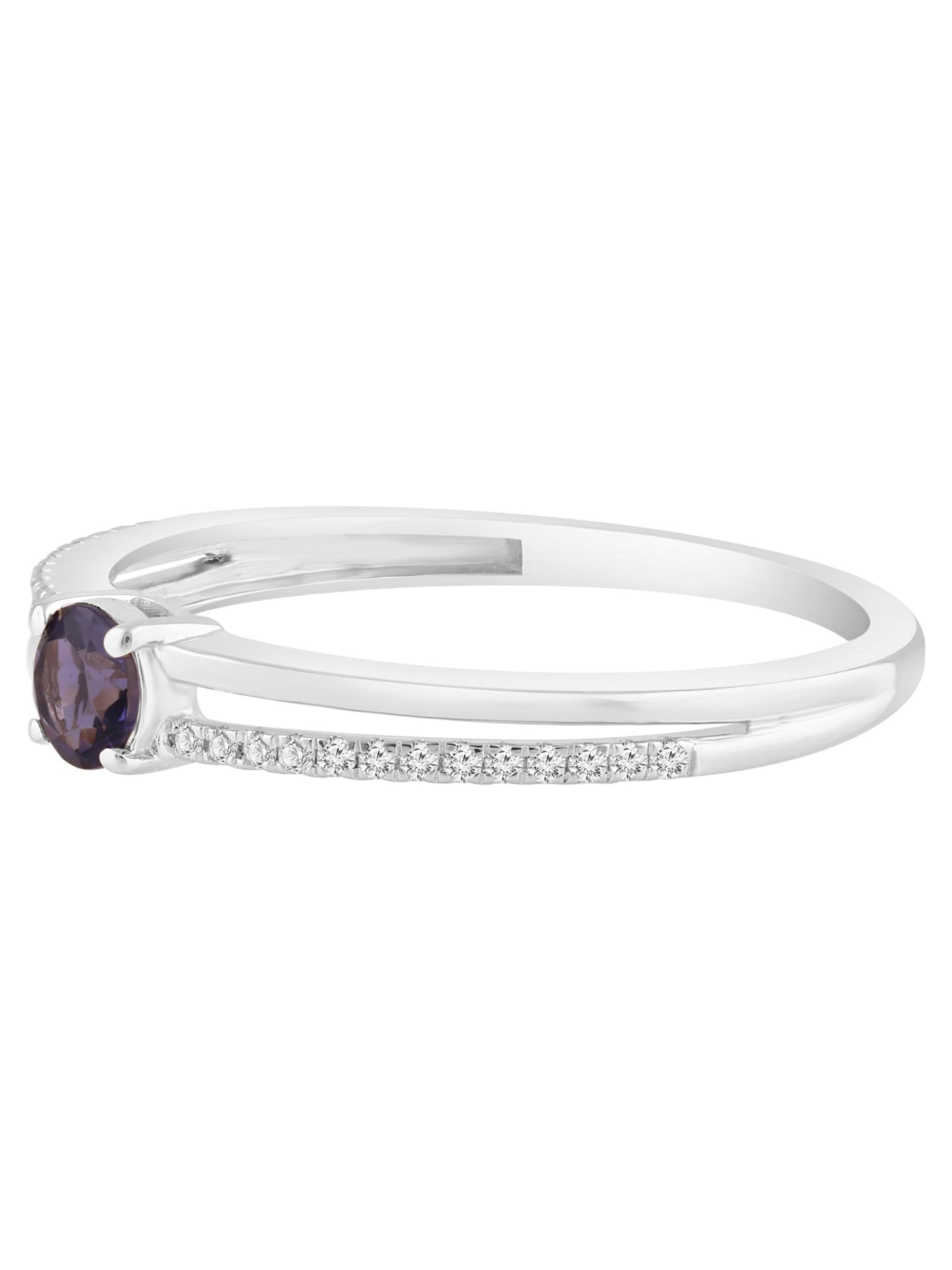 Diamant Exquis Ring 'Ring aus 375 Weißgold mit Diamant' in Silver