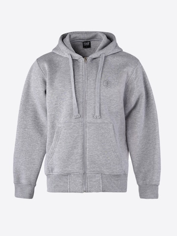 Picaldi Zip-Up Hoodie 'Hustle' in Grey: front